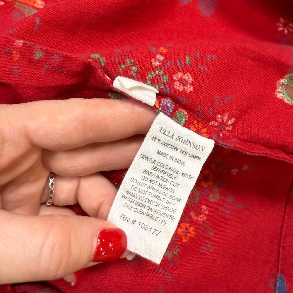 ULLA JOHNSON “Nadi” Embroidered Patchwork Peasant… - image 4